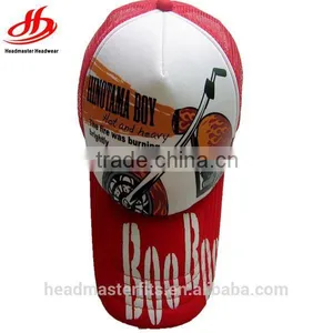 Custom Foam Fabric Cartoon Printed Mesh Trucker Caps thumbnail-1