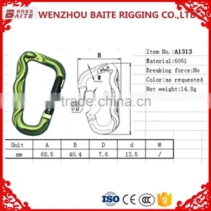 Snake Embossed Handbag Aluminum Snap Hook ,No Tensile Strength Carabiner Bit Aluminum Snap Hook, Green Aluminum Hook thumbnail-2