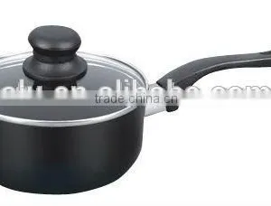 Aluminum Black Non-stick Ceramic Milk Cooking Pot Saucepan Sauce Pot With Removeable Handle thumbnail-1