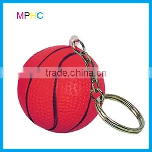 Mini Antistress PU Foam Basketball Stress Reliever Squeeze Toy Ball Key Chain thumbnail-1
