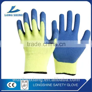 Low Price Kevlar Liner With Smart Grip Latex Coating Anti-dust Blue Working Glove for Industry thumbnail-1