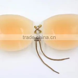 OEM Customized Cheap Nude Silicone Invisible Teardrop Strapless Plus Size Bra thumbnail-5