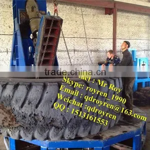 Waste Used Tire Cutting Machine Best Price Semi-automatic Tyre Cutter thumbnail-1