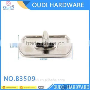 Round Aquare 53*32mm Bag Accessories Turn Lock, thumbnail-2