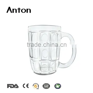 8oz Wholesale Funny Promotion Beer Glass World Cup Beer Glass Hot Sale Promotion Water Cup Glass With Handle thumbnail-1