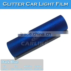 12"x394" New Arrival High Grade Glitter Light Black Car Headlight Wrap Film thumbnail-2