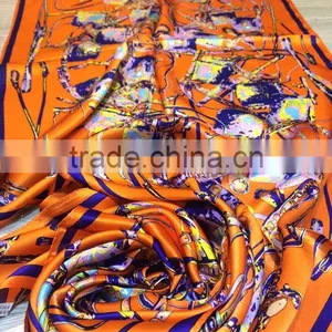 High Quality Customizable Digtial Printed Polyester Scarf Fashionable thumbnail-4