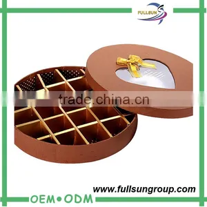 Set up Ribbon Cardboard Packaging Chocolate Round Box Quality Choice thumbnail-5