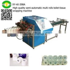 High Quality Semi-automatic Multi Rolls Toilet Tissue Wrapping Machine thumbnail-1