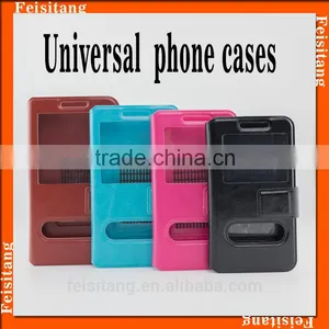 Flip PU Mobile Case Leather Phone Shell Case General Any Models Universal Cell Phone Case for Huawei p8 Lite thumbnail-1