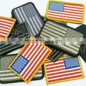 Velcro-back Embroidery US Flag Badge/patch thumbnail-1