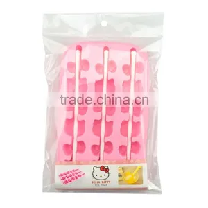100% Food Grade FDA Free Personalized Custom Hello Kitty Shape Silicone Popsicle Mold thumbnail-5