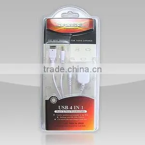 USB 4-In-1 Power Charging/Data Transfer Cable for IPod, PSP and NDS thumbnail-1