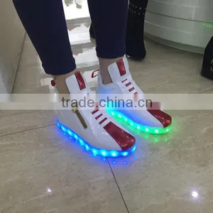 Women PU Led Light Running Shoes Light and Soft for Wholesale thumbnail-2