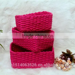 Set of 3 Cheap Gift Baskets, Fruit Baskets, Flower Baskets-roseo thumbnail-2