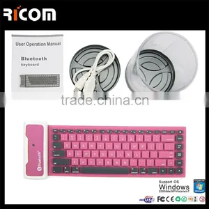 Cheap Silicone Wireless Bluetooth 3.0 Keyboard,silicone Rubber Keyboard Bluetooth,wireless Silicon Bluetooth Keyboard---SKB-212 thumbnail-1