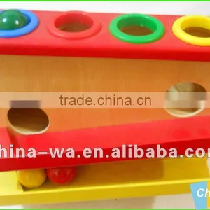 Wooden Hammer and Balls Sliding Racetrack Toy Set thumbnail-1
