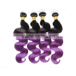 Wholesale Cheap Brazilian Body Wave Hair Two Tone Ombre Colored Hair Weave Bundles Quality Choice thumbnail-1