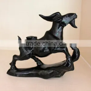 Natural Rock Black Obsidian Crystal Carving Sheep thumbnail-2