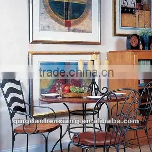 BX2012 Wroughjt Iron Furniture Modern Iron Desk and Chairs thumbnail-1