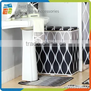 Polyester Grey Laundry Basket thumbnail-1