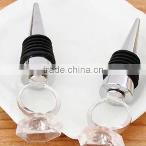 Metal Wine Stopper/ Wedding Silver Chrome Wine Bottle Stopper Set Gifts thumbnail-2