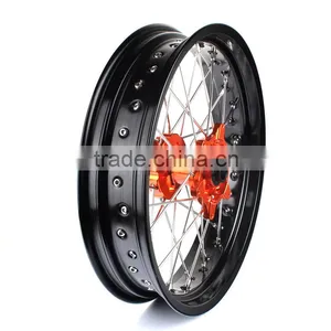 17 Inch Forge Motorcycle Spoke Wheel Sets for KTM Supermoto thumbnail-2