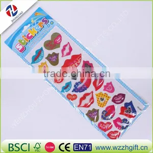 Colorful Butterflies Scrapbooking Bubble Puffy Stickers Kawaii Emoji Reward Kids Toys thumbnail-4