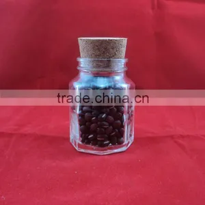 100ml Shaped Glass Storage Jar With Cork thumbnail-1