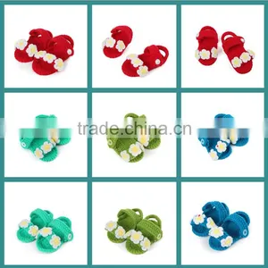 New Design Shoes Crochet Baby Girls Shoes Fancy Crochet Shoes thumbnail-2