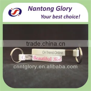 Promotional Custom Printed Silicone Rubber Keychain thumbnail-1