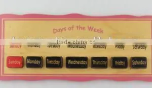 Wooden Educational Toys for Montessori School Kids Days of the Week thumbnail-1