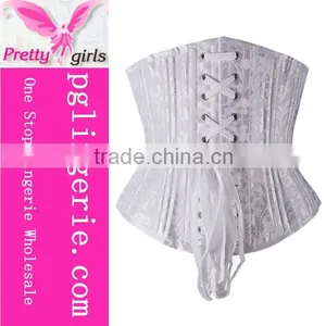 Two Color Steel Bone Lace up Corset Set and Waist Training Corset thumbnail-3
