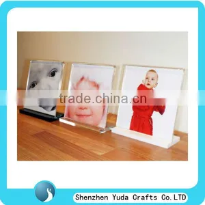 Custom Desktop Clear Acrylic Photo Frame With Table Base Acrylic Counter Top Picture Frame for Baby thumbnail-1