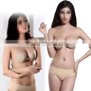 Sexy Push Up Self-Adhesive Silicone Bust Front Closure Strapless Invisible Bra thumbnail-2