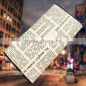 Unique Magazine Printed Design Ladies Party Clutch Leather Purse With Elegance Appearance thumbnail-2