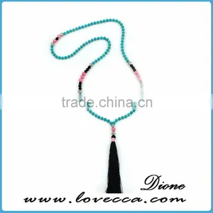 Natural Colorful Stone Gemstone Latest Design Beads Necklace thumbnail-4