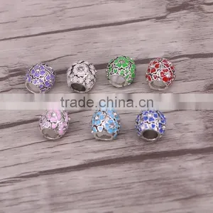 5.0mm Hole Antique Silver Plated Metal Alloy Mix Color Big Hole Beads Fit European Bracelet DIY thumbnail-2