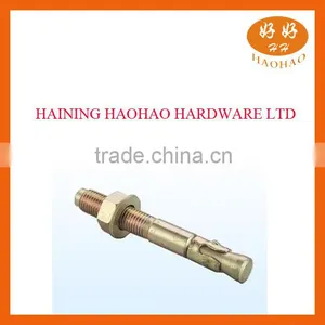 China Supply Best Price High Quality Yellow or White Zinc Plated Steel Carbon Steel Wedge Anchor With Zinc Plating thumbnail-1