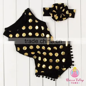 Wholesale Baby Romper With Pompom Trim, Indian Pompom Jumpsuit for Baby Girl thumbnail-3