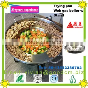 Both Frying and Wok Gas Boiler W/Stand, Great Wokpannne Stainless Steel Frying Wok,popular Crab Boiler thumbnail-1