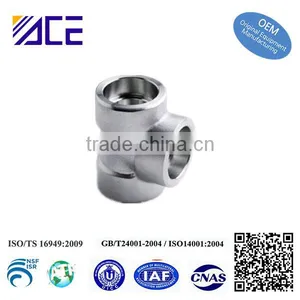 Custom Stainless Steel Aluminum Tee Pipe Fittings thumbnail-1