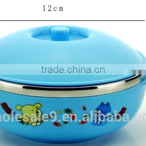 Newest High Quality Staniless Steel Colorful Two Ear Children Bowl thumbnail-1