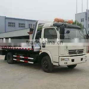 DONGFENG 4x2 Flat Bed Road Wrecker Truck thumbnail-1