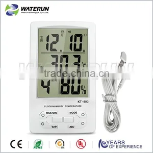 Digital Multi Wall Clock Thermometer Hygrometer thumbnail-1