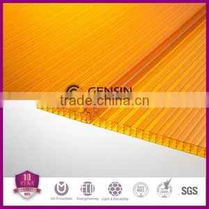 Clear 18mm 6-wall Diamond Structure 100% Leaking-proof Polycarbonate Hollow Sheet UV Resistant 800mm thumbnail-3