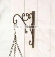 Garden Wall-Mounted Steel Hanging Flower Basket Bracket thumbnail-1