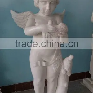 Western Style Stone Carvings And Sculptures Marble Beautiful Angel Figure Statue thumbnail-2