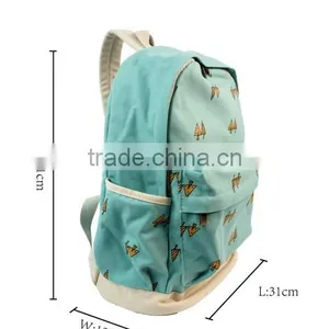 Little Tree Printting Canvas Water Resistant Backpack Cute for Girls thumbnail-4