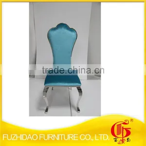 Blue Fashion Stainless Steel Dining Chair for Sale thumbnail-2